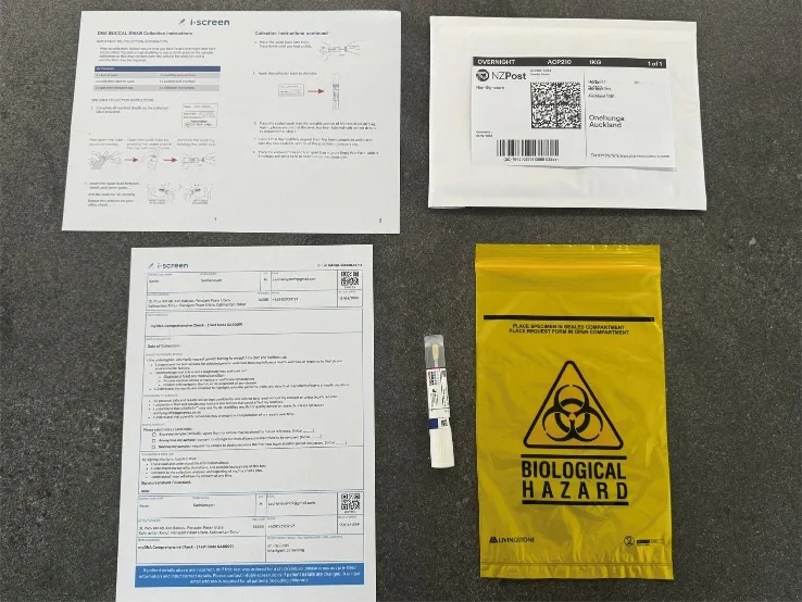 DNA collection kit contents