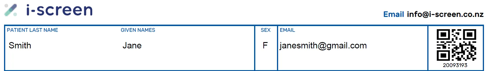 i-screen DNA request form